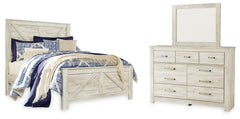 J&M Furniture - Ashley Furniture - Bellaby Queen Crossbuck Panel Bed, Dresser and Mirror - Queen Crossbuck Panel Bed, Dresser and Mirror - B331B7