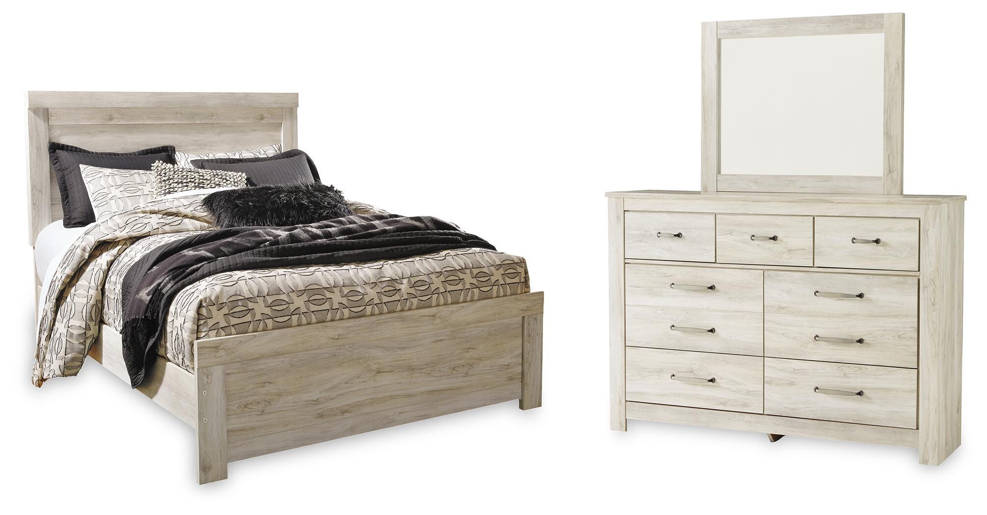 J&M Furniture - Ashley Furniture - Bellaby Queen Panel Bed, Dresser and Mirror - Queen Panel Bed, Dresser and Mirror - B331B3