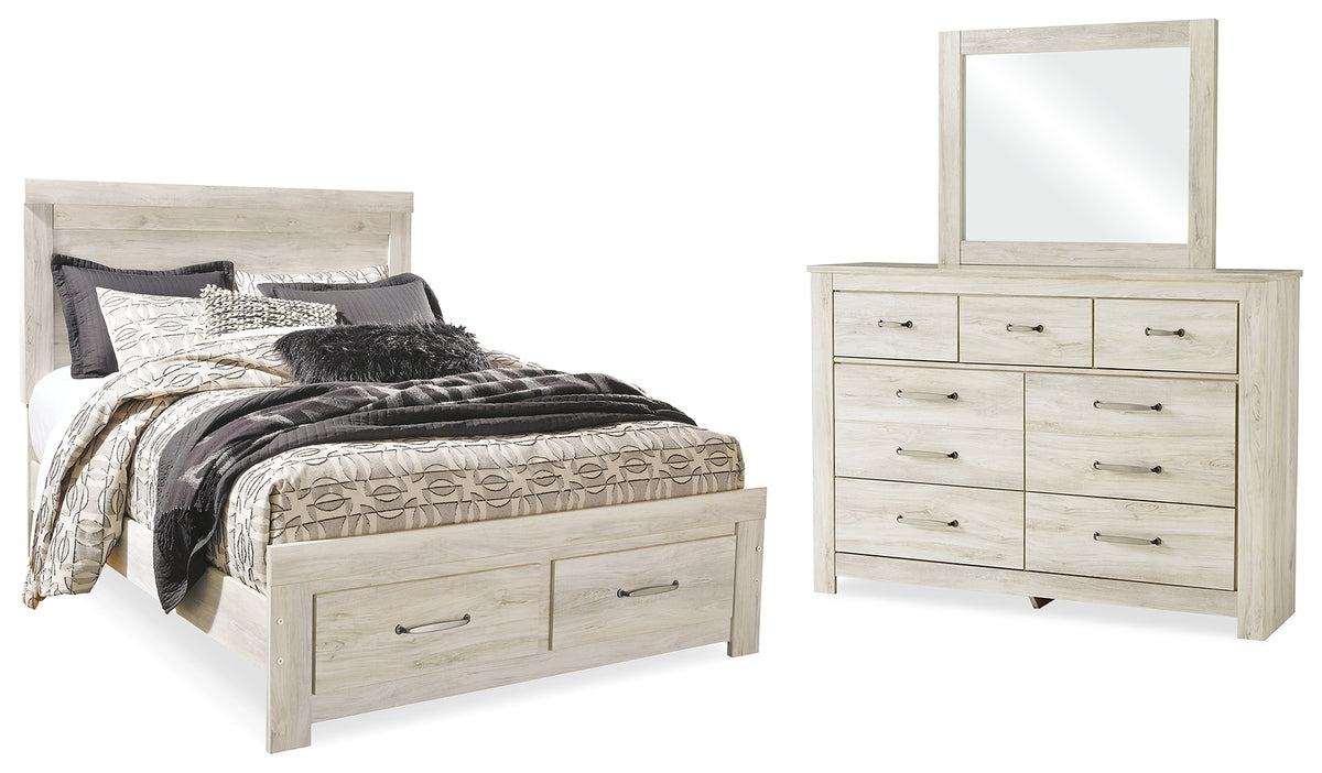 J&M Furniture - Ashley Furniture - Bellaby Queen Panel Storage Bed, Dresser and Mirror - Queen Panel Storage Bed, Dresser and Mirror - B331B5