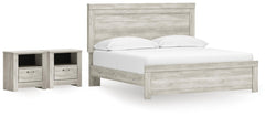 J&M Furniture - Ashley Furniture - Bellaby King Panel Bed and 2 Nightstands - King Panel Bed and 2 Nightstands - B331B25