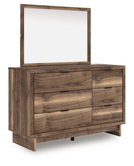 Chirason Twin Panel Bed with Storage, Dresser and Mirror