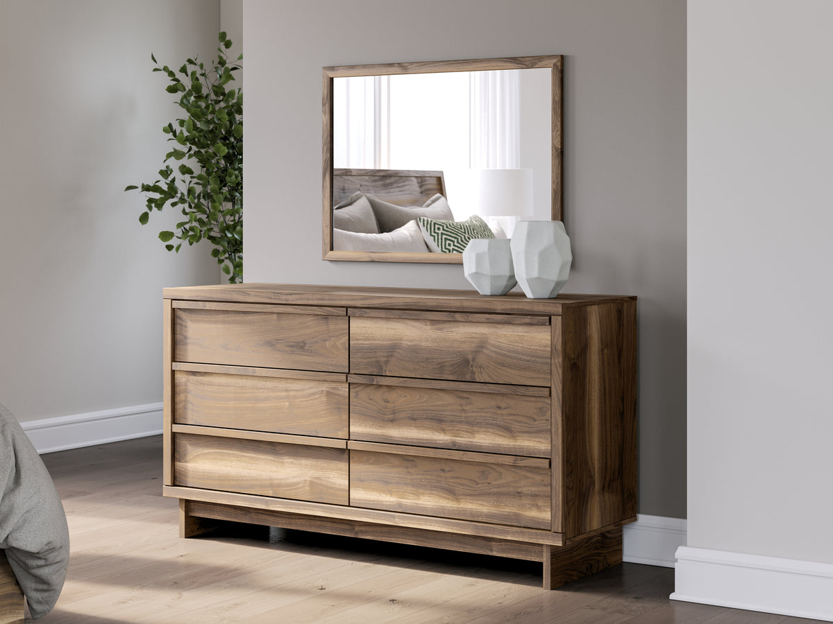 J&M Furniture - Ashley Furniture - Chirason Dresser and Mirror - Dresser and Mirror / Brown - PCB3367B1