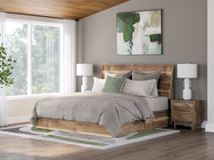 J&M Furniture - Ashley Furniture - Chirason King Panel Bed with Storage - King Panel Bed with Storage / Brown - PCB3367B14