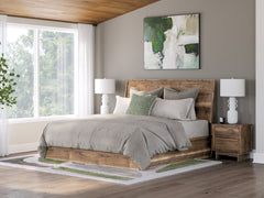 J&M Furniture - Ashley Furniture - Chirason King Panel Bed - King Panel Bed / Brown - PCB3367B13