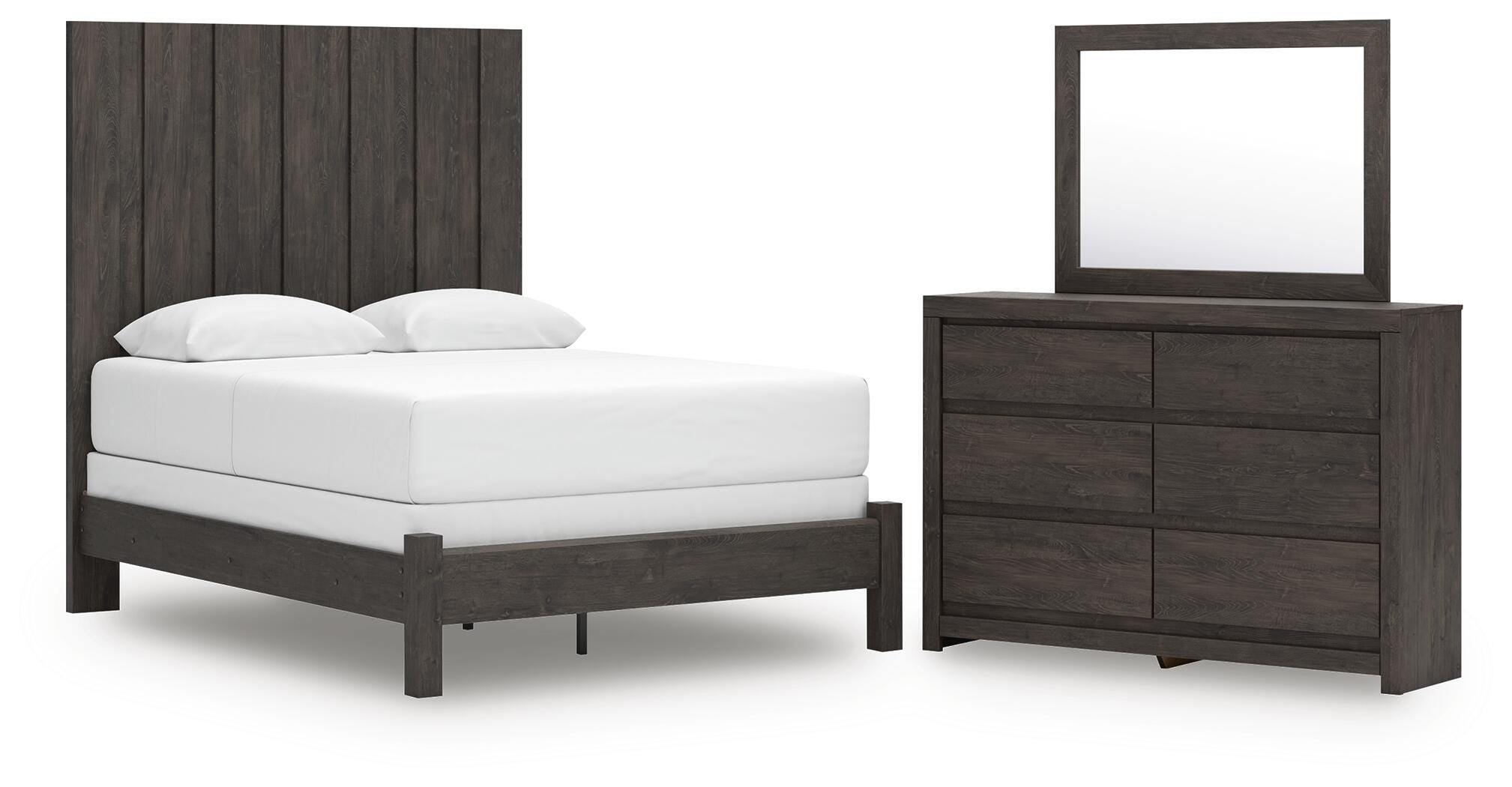 J&M Furniture - Ashley Furniture - Fraluna Queen Panel Bed, Dresser and Mirror - Queen Panel Bed, Dresser and Mirror - PCB3370B3