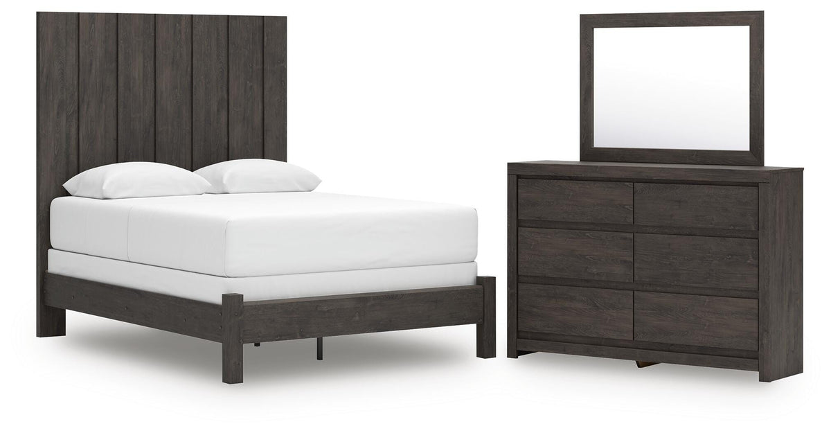 J&M Furniture - Ashley Furniture - Fraluna Queen Panel Bed, Dresser and Mirror - Queen Panel Bed, Dresser and Mirror - PCB3370B3