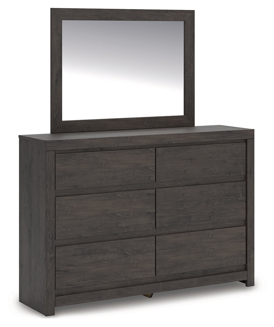 J&M Furniture - Ashley Furniture - Fraluna Dresser and Mirror - Dresser and Mirror / Charcoal - PCB3370B1