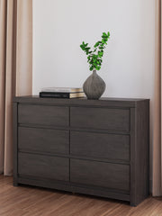 J&M Furniture - Ashley Furniture - Fraluna Dresser - Six Drawer Dresser / Charcoal - PCB3370-31