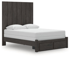 J&M Furniture - Ashley Furniture - Fraluna Queen Panel Storage Bed - Queen Panel Storage Bed / Charcoal - PCB3370B4