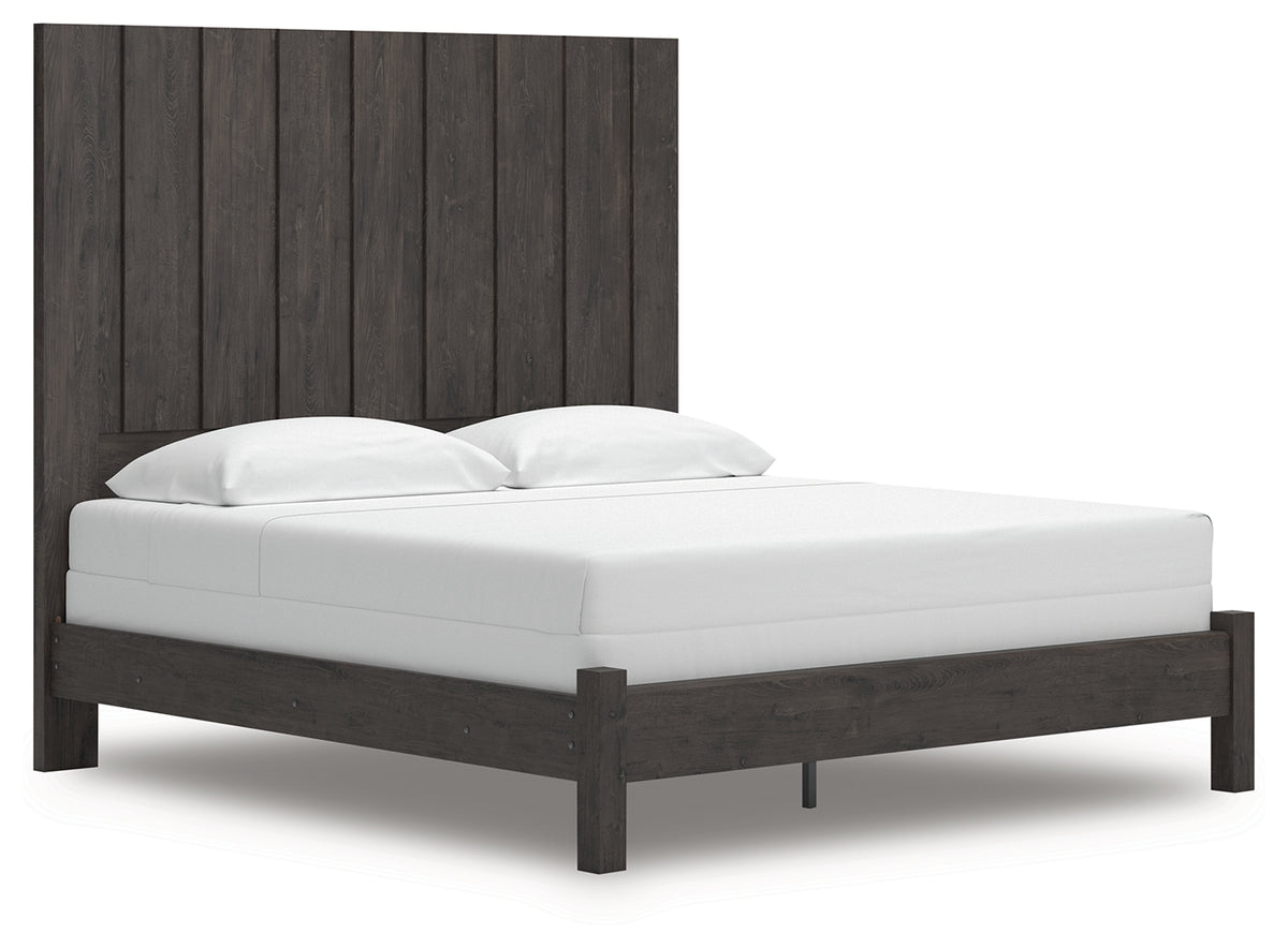 J&M Furniture - Ashley Furniture - Fraluna King Panel Bed - King Panel Bed / Charcoal - PCB3370B8