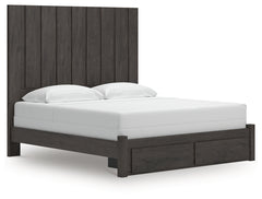 J&M Furniture - Ashley Furniture - Fraluna King Panel Storage Bed - King Panel Storage Bed / Charcoal - PCB3370B9