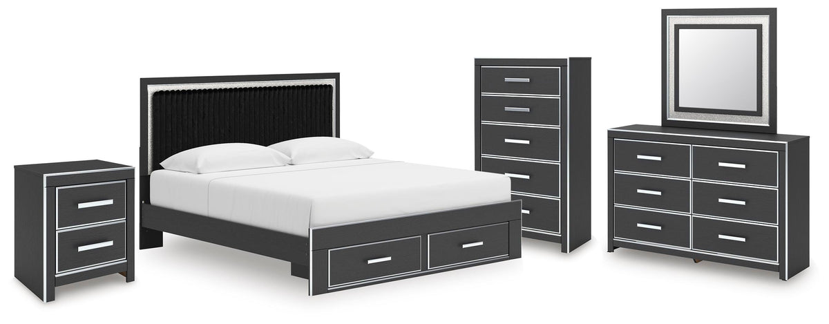 J&M Furniture - Ashley Furniture - Zuraleus King Storage Bed, Dresser, Mirror, Chest and Nightstand - King Storage Bed, Dresser, Mirror, Chest and Nightstand - PCB3380B20