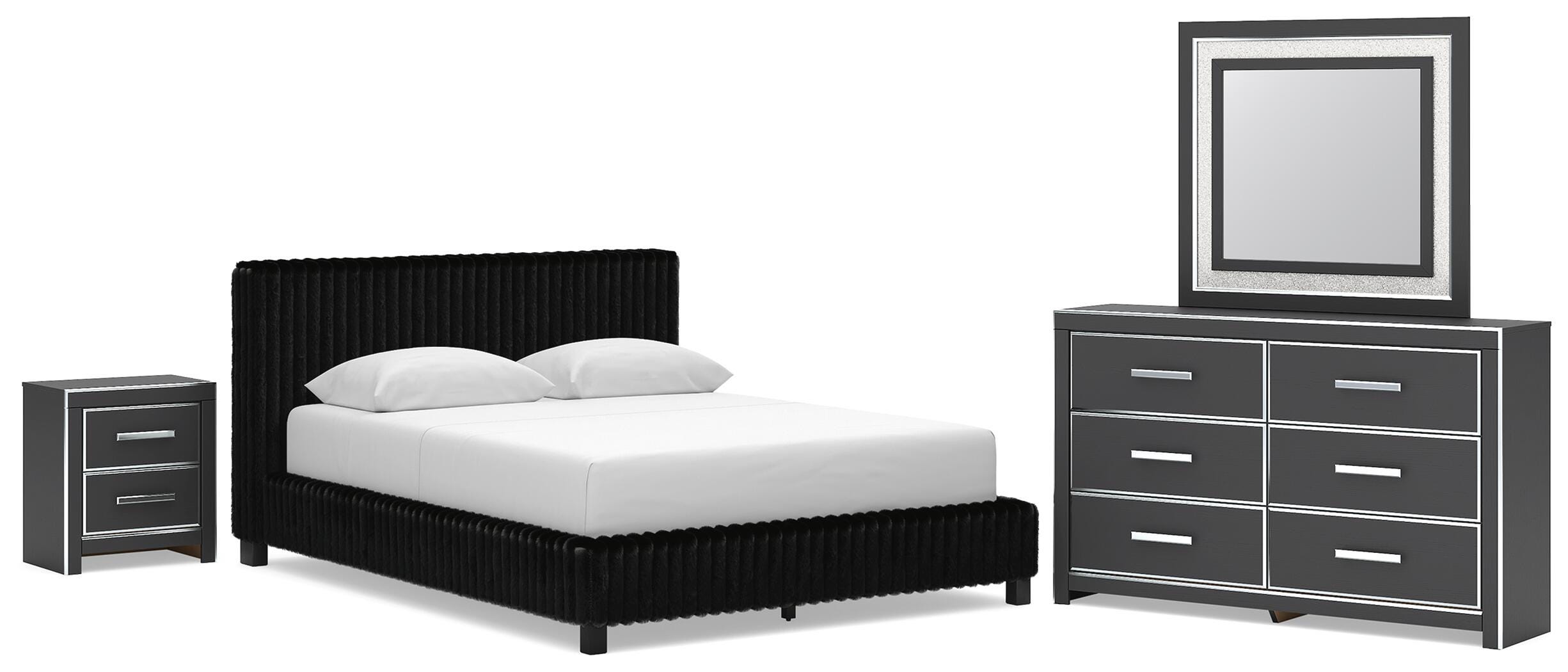 J&M Furniture - Ashley Furniture - Zuraleus Queen Upholstered Bed, Dresser, Mirror and Nightstand - Queen Upholstered Bed, Dresser, Mirror and Nightstand - PCB3380B16