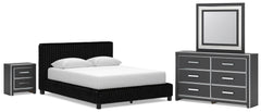 J&M Furniture - Ashley Furniture - Zuraleus Queen Upholstered Bed, Dresser, Mirror and Nightstand - Queen Upholstered Bed, Dresser, Mirror and Nightstand - PCB3380B16