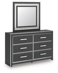 Zuraleus Queen Upholstered Bed, Dresser, Mirror and Nightstand