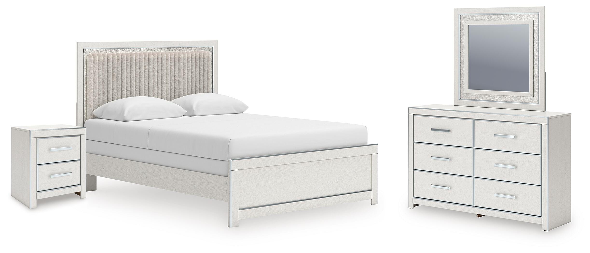 J&M Furniture - Ashley Furniture - Zuraleus Queen Upholstered Panel Bed, Dresser, Mirror and Nightstand - Queen Upholstered Panel Bed, Dresser, Mirror and Nightstand - PCB3381B16