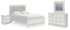 J&M Furniture - Ashley Furniture - Zuraleus Queen Upholstered Panel Bed, Dresser, Mirror and Nightstand - Queen Upholstered Panel Bed, Dresser, Mirror and Nightstand - PCB3381B16
