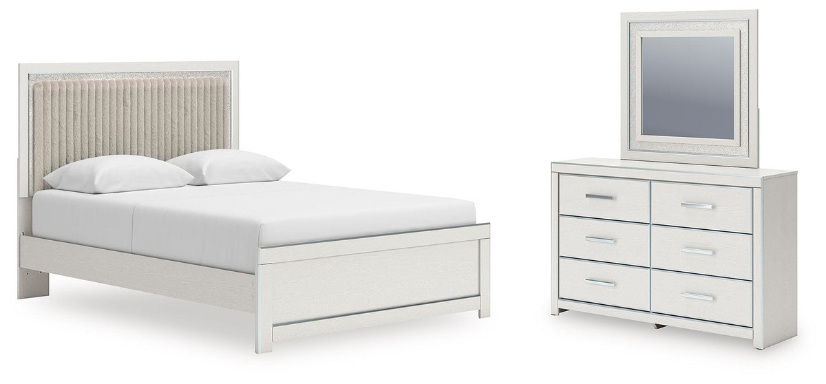 J&M Furniture - Ashley Furniture - Zuraleus Queen Upholstered Panel Platform Bed, Dresser and Mirror - Queen Upholstered Panel Platform Bed, Dresser and Mirror - PCB3381B3