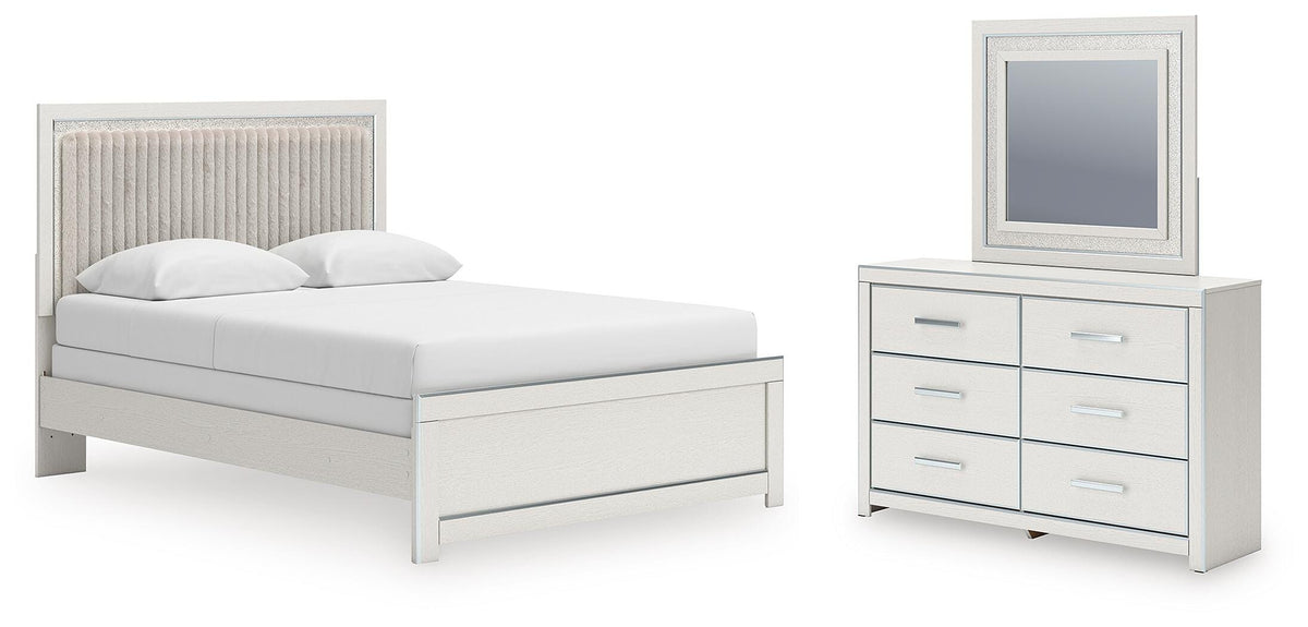 J&M Furniture - Ashley Furniture - Zuraleus Queen Upholstered Panel Bed, Dresser and Mirror - Queen Upholstered Panel Bed, Dresser and Mirror - PCB3381B7