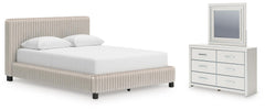 J&M Furniture - Ashley Furniture - Zuraleus Queen Upholstered Bed, Dresser and Mirror - Queen Upholstered Bed, Dresser and Mirror - PCB3381B12