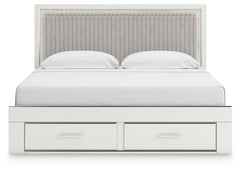 Zuraleus King Upholstered Panel Platform Storage Bed