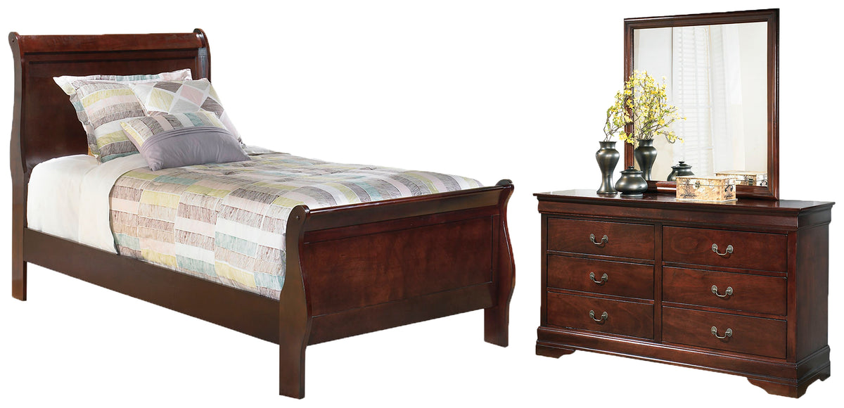 J&M Furniture - Ashley Furniture - Alisdair Twin Sleigh Bed, Dresser and Mirror - Twin Sleigh Bed, Dresser and Mirror - B376B6