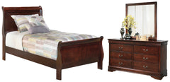 J&M Furniture - Ashley Furniture - Alisdair Twin Sleigh Bed, Dresser and Mirror - Twin Sleigh Bed, Dresser and Mirror - B376B6