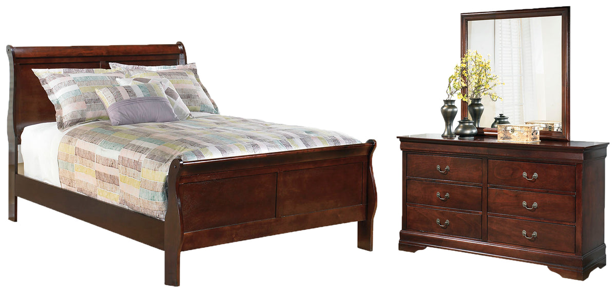 J&M Furniture - Ashley Furniture - Alisdair Full Sleigh Bed, Dresser and Mirror - Full Sleigh Bed, Dresser and Mirror - B376B7