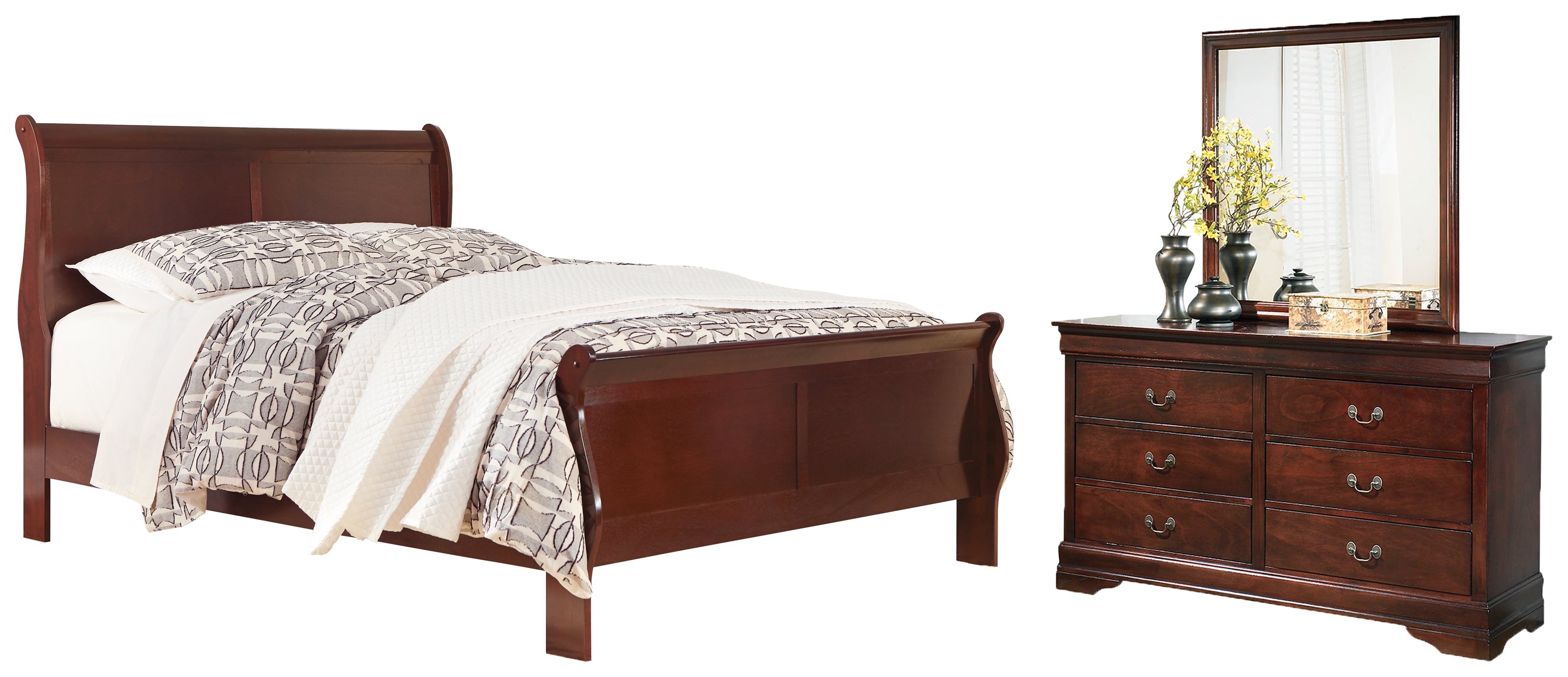 J&M Furniture - Ashley Furniture - Alisdair King Sleigh Bed, Dresser and Mirror - King Sleigh Bed, Dresser and Mirror - B376B21