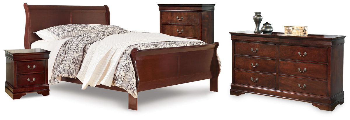 J&M Furniture - Ashley Furniture - Alisdair Queen Sleigh Bed, Dresser, Chest and Nightstand - Queen Sleigh Bed, Dresser, Chest and Nightstand - B376B35