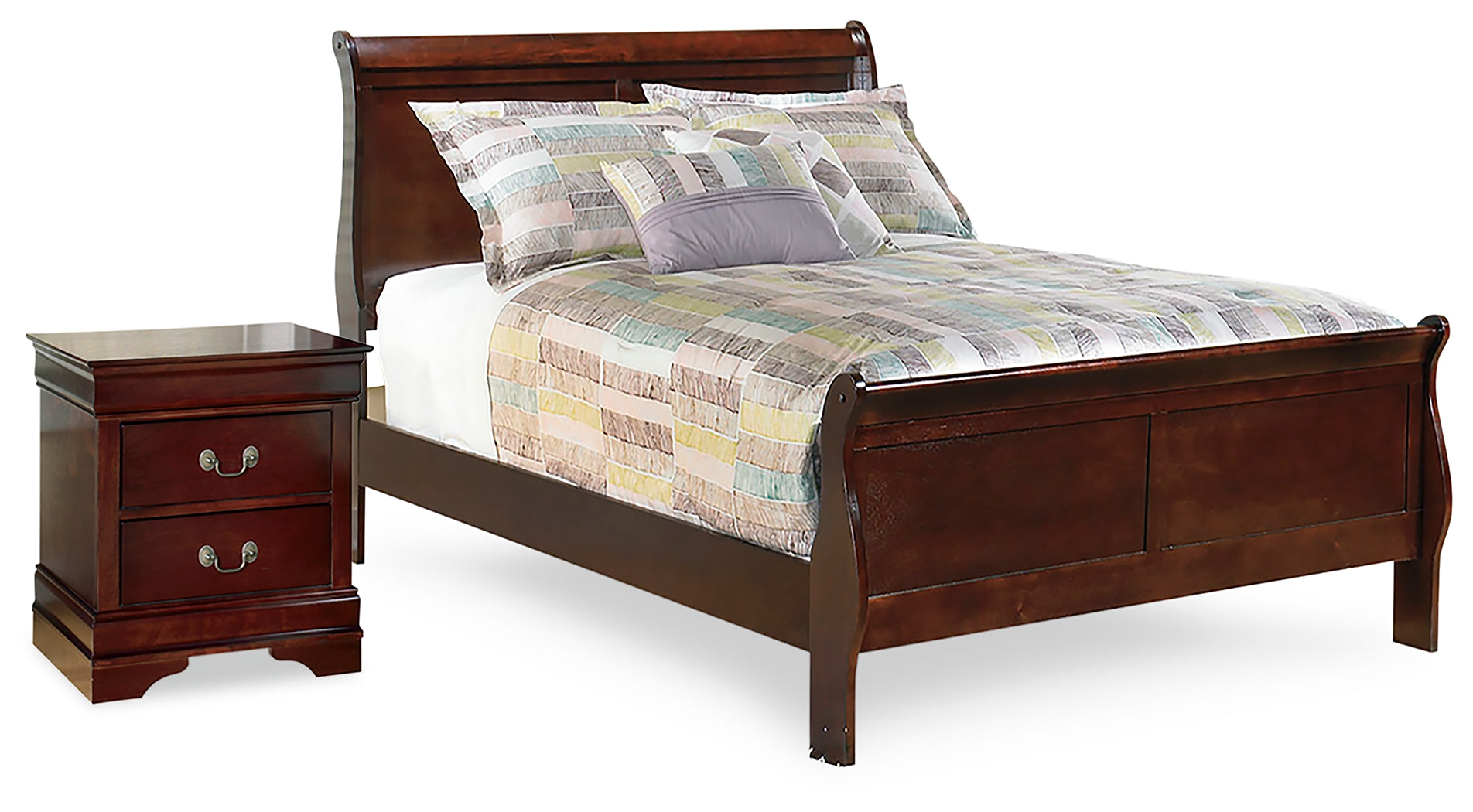 J&M Furniture - Ashley Furniture - Alisdair Full Sleigh Bed and Nightstand - Full Sleigh Bed and Nightstand - B376B16
