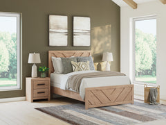J&M Furniture - Ashley Furniture - Sanginlane Full Panel Bed - Full Panel Bed / Tan - B3787B3