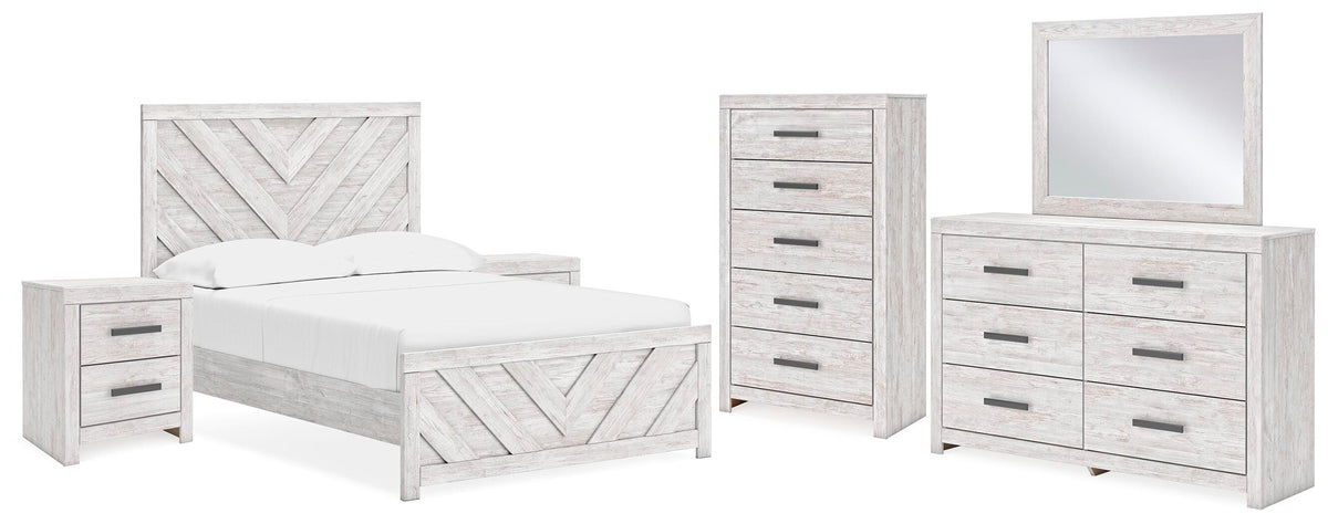 J&M Furniture - Ashley Furniture - Cayboni Full Panel Bed, Dresser, Mirror, Chest and 2 Nightstands - Full Panel Bed, Dresser, Mirror, Chest and 2 Nightstands - B3788B15