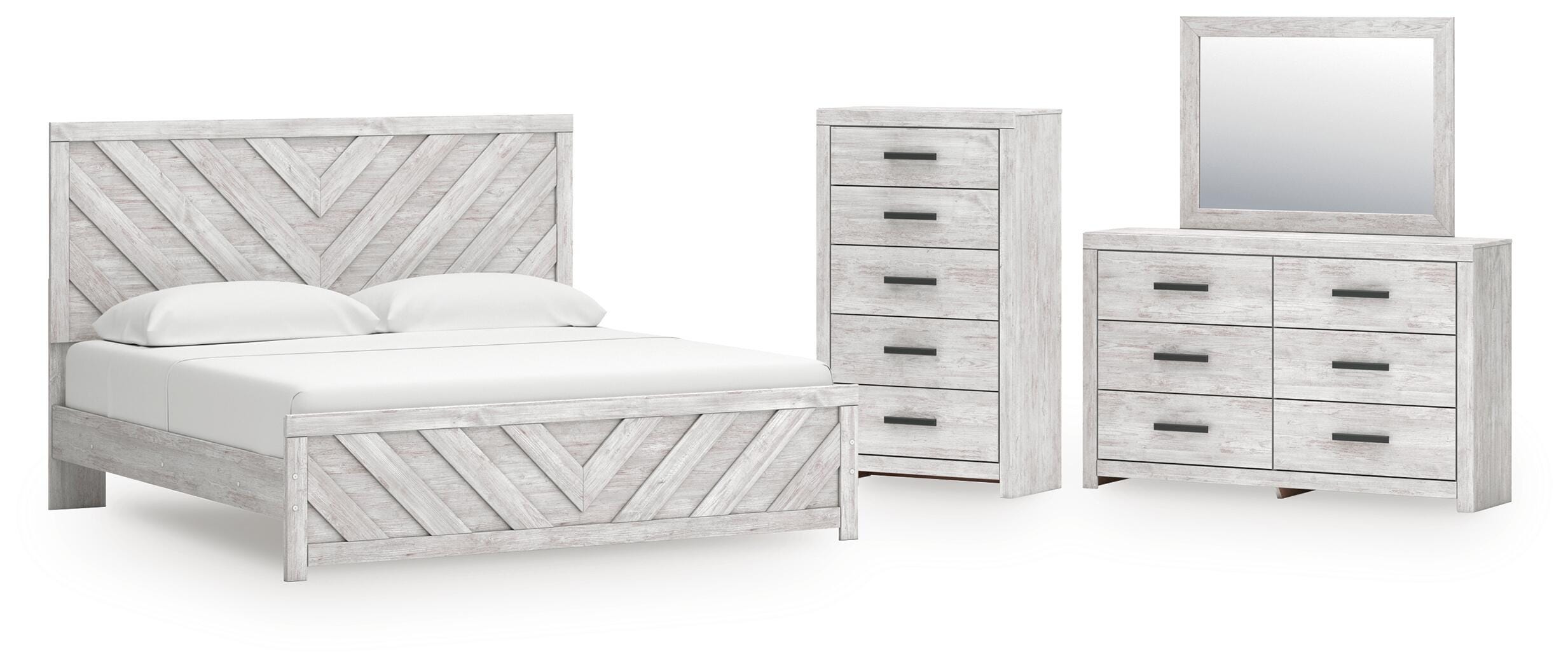 J&M Furniture - Ashley Furniture - Cayboni King Panel Bed, Dresser, Mirror and Chest - King Panel Bed, Dresser, Mirror and Chest - B3788B18