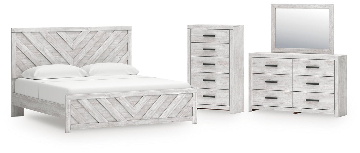 J&M Furniture - Ashley Furniture - Cayboni King Panel Bed, Dresser, Mirror and Chest - King Panel Bed, Dresser, Mirror and Chest - B3788B18