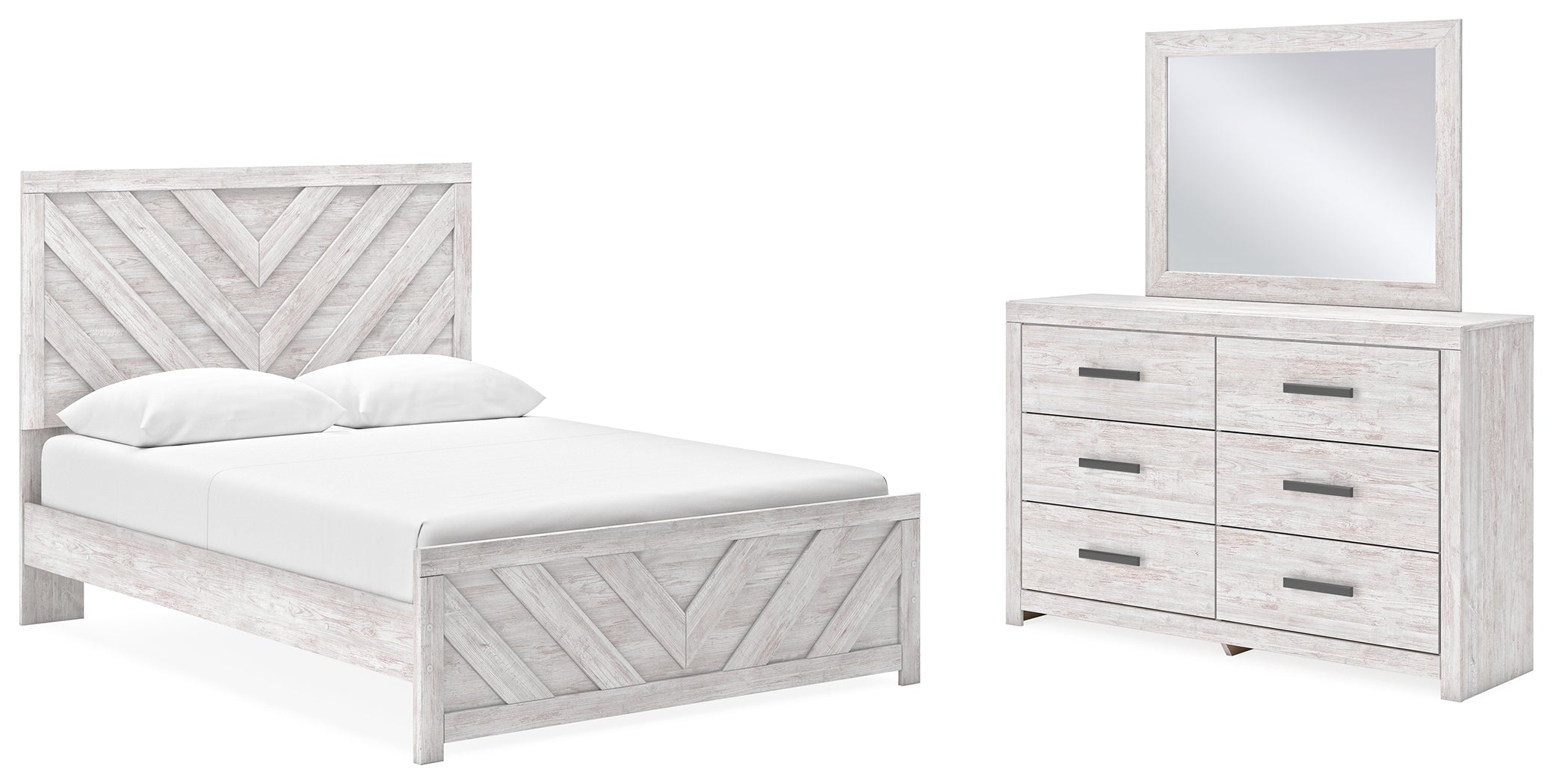 J&M Furniture - Ashley Furniture - Cayboni Queen Panel Bed, Dresser and Mirror - Queen Panel Bed, Dresser and Mirror - B3788B5