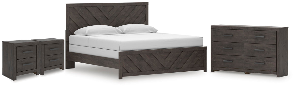 J&M Furniture - Ashley Furniture - Prendonea King Panel Bed, Dresser and 2 Nightstands - King Panel Bed, Dresser and 2 Nightstands - B3789B13