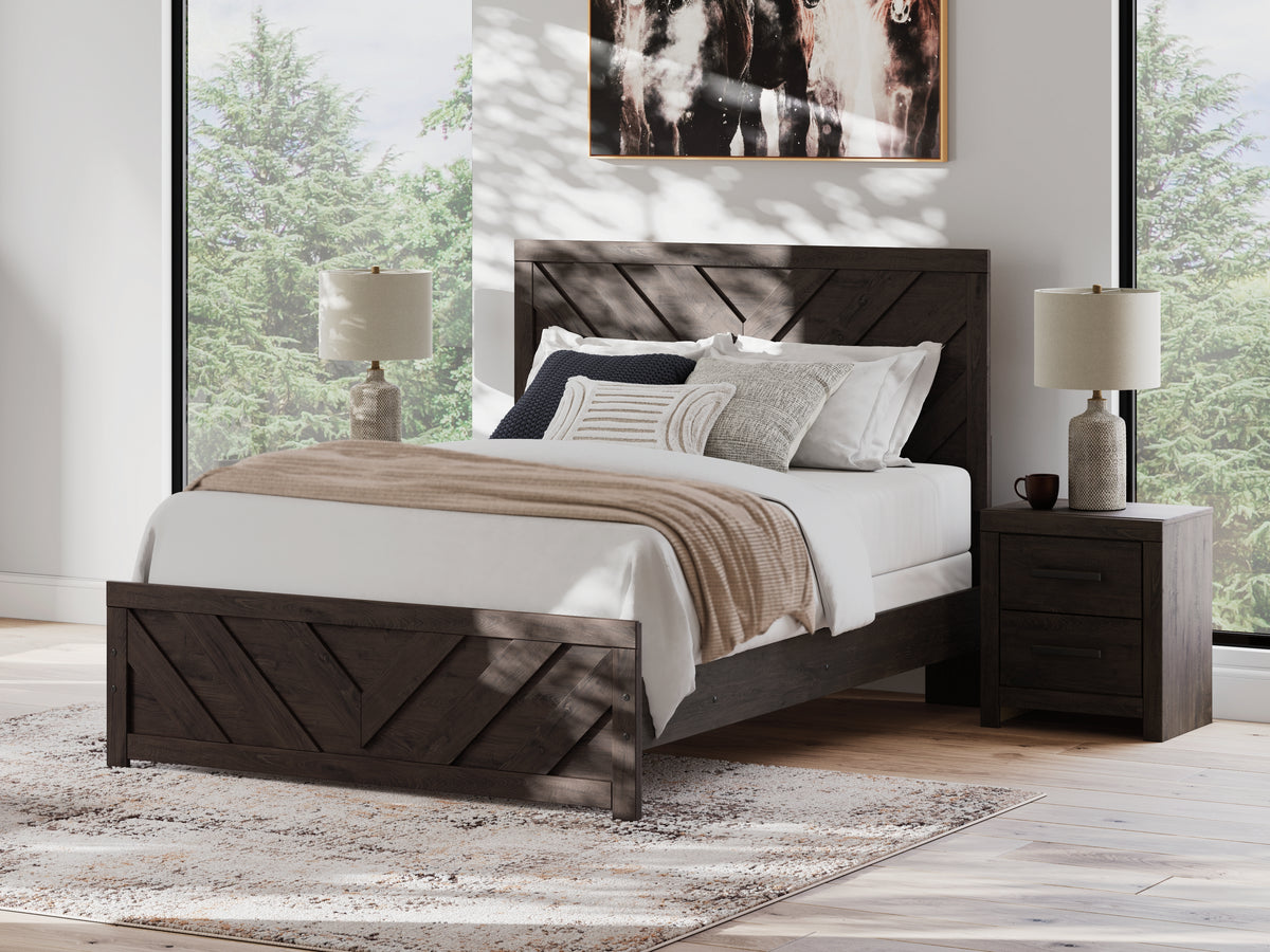 J&M Furniture - Ashley Furniture - Prendonea Queen Panel Bed - Queen Panel Bed / Charcoal - B3789B4