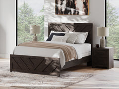 J&M Furniture - Ashley Furniture - Prendonea Queen Panel Bed - Queen Panel Bed / Charcoal - B3789B4