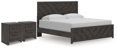 J&M Furniture - Ashley Furniture - Prendonea King Panel Bed and 2 Nightstands - King Panel Bed and 2 Nightstands - B3789B14