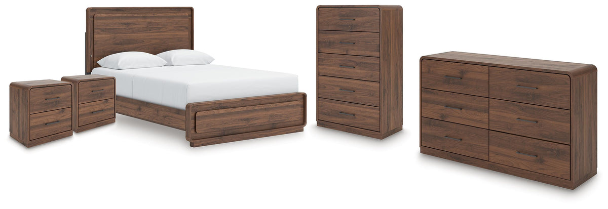J&M Furniture - Ashley Furniture - Fortlorn Queen Panel Bed, Dresser, Chest and 2 Nightstands - Queen Panel Bed, Dresser, Chest and 2 Nightstands - PCB386B10