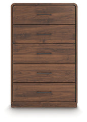 J&M Furniture - Ashley Furniture - Fortlorn Chest of Drawers - Five Drawer Chest / Walnut Brown - PCB386-46