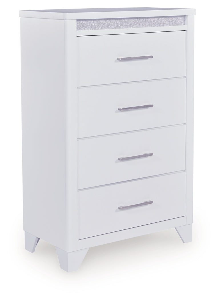 J&M Furniture - Ashley Furniture - Jarlee Chest of Drawers - Four Drawer Chest / White - PCB392-46