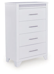 J&M Furniture - Ashley Furniture - Jarlee Chest of Drawers - Four Drawer Chest / White - PCB392-46