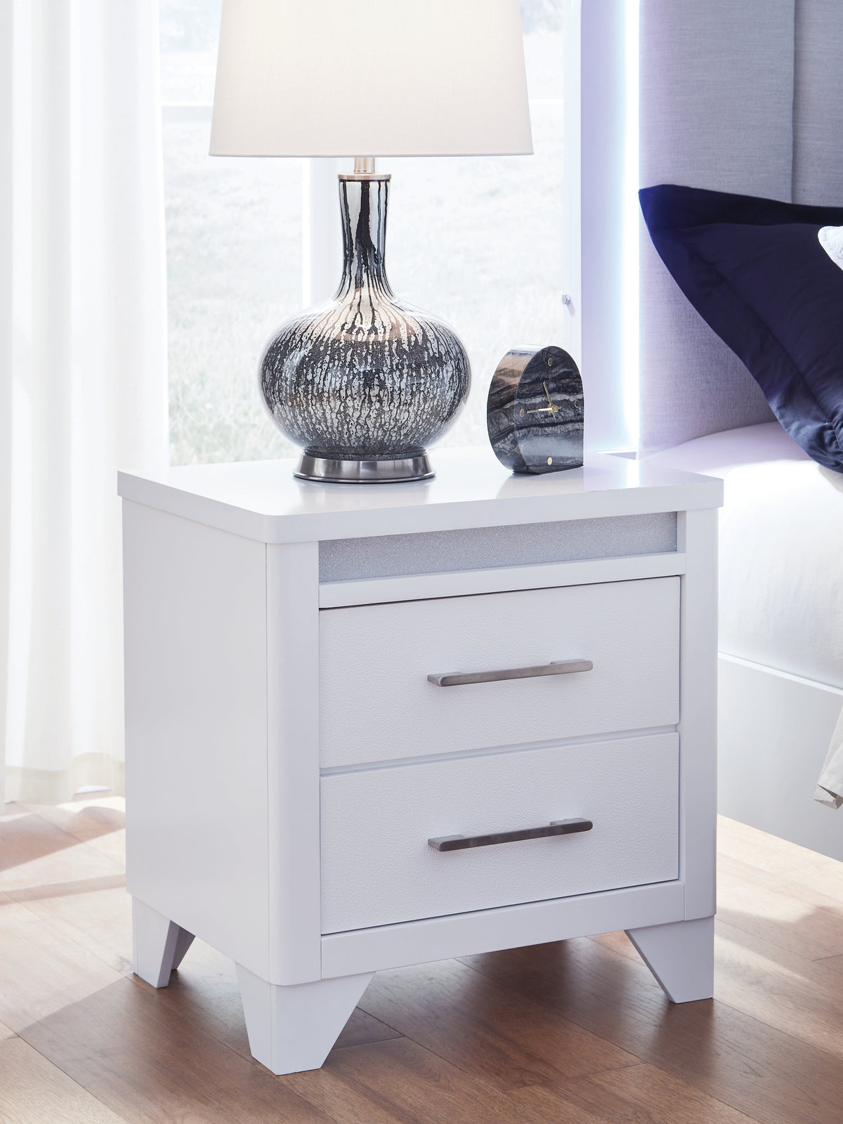 J&M Furniture - Ashley Furniture - Jarlee Nightstand - Two Drawer Night Stand / White - PCB392-92