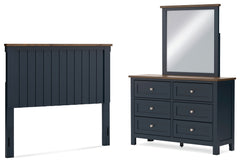 J&M Furniture - Ashley Furniture - Landocken Full Panel Headboard, Dresser and Mirror - Full Panel Headboard, Dresser and Mirror - B414B14