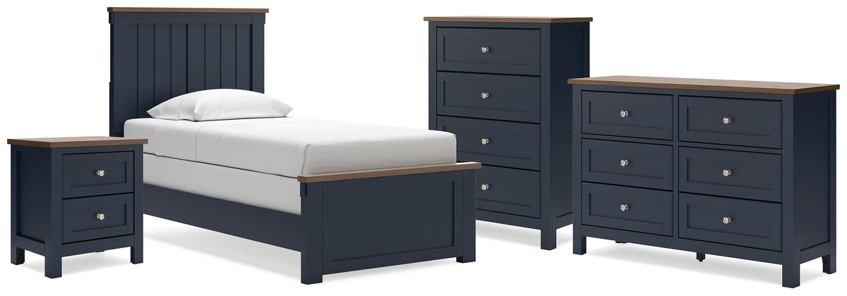 J&M Furniture - Ashley Furniture - Landocken Twin Panel Bed, Dresser, Chest and Nightstand - Twin Panel Bed, Dresser, Chest and Nightstand - B414B20