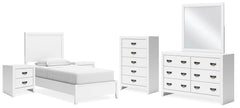 J&M Furniture - Ashley Furniture - Binterglen Twin Panel Bed, Dresser, Mirror, Chest and 2 Nightstands - Twin Panel Bed, Dresser, Mirror, Chest and 2 Nightstands - B427B19