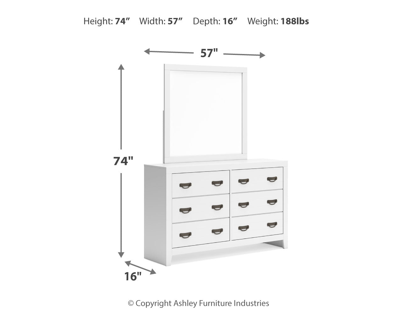 Binterglen Dresser and Mirror
