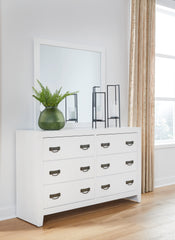 J&M Furniture - Ashley Furniture - Binterglen Dresser and Mirror - Dresser and Mirror / White - B427B1